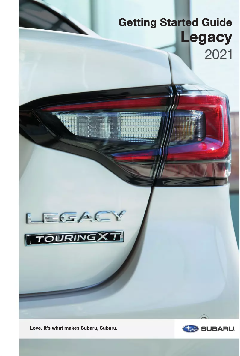 Image de la première page du manuel de l'appareil Legacy (2021)