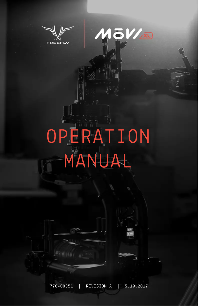 Page n°1 - Manuel utilisateur Freefly MoVI XL