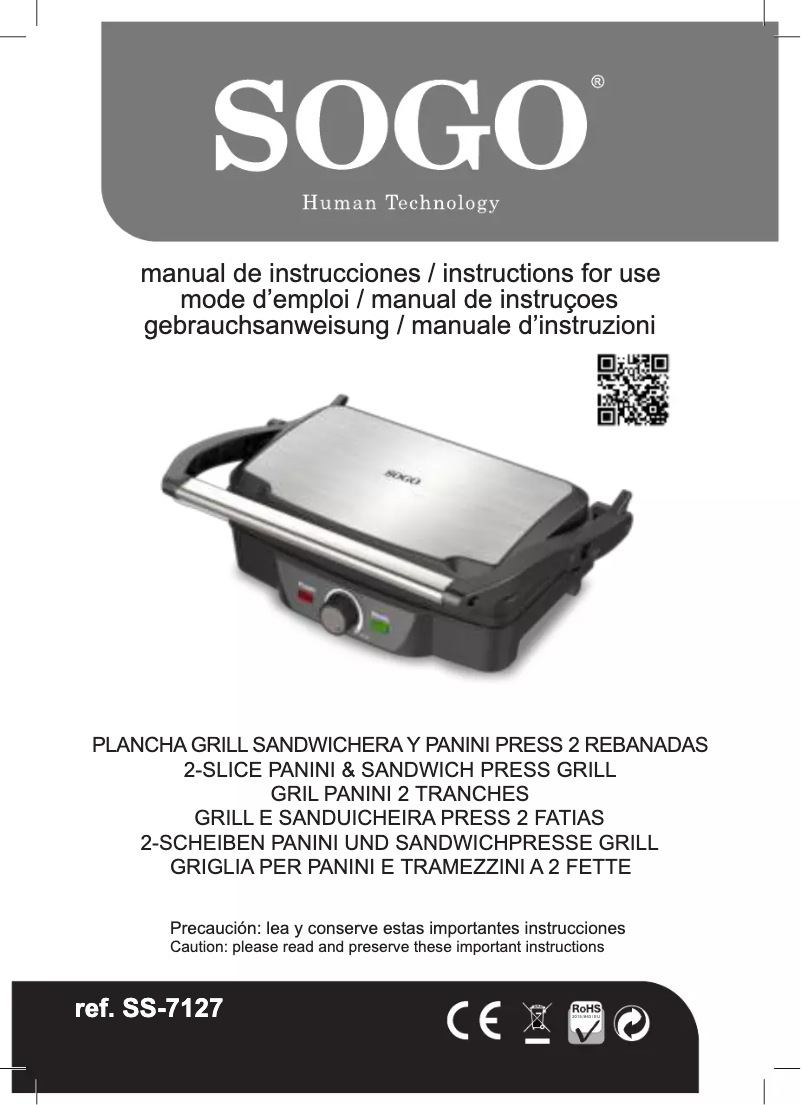 Image de la première page du manuel de l'appareil SS-7127