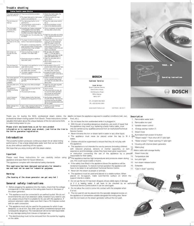 Page 1 de la notice Manuel utilisateur Bosch Sensixx B25L professional TDS2510GB