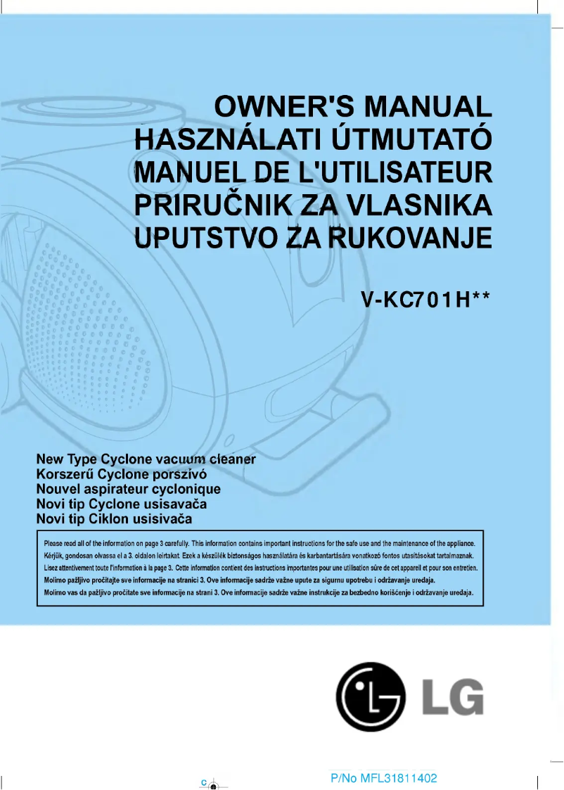 Image de la première page du manuel de l'appareil V-KC701HTU