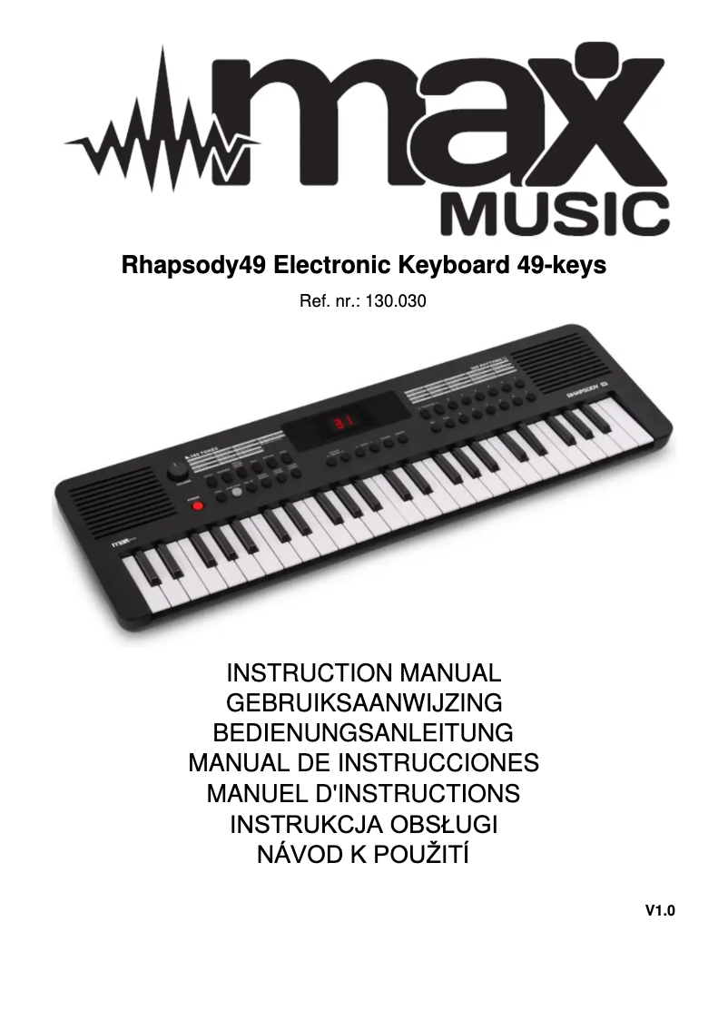Page n°1 - Manuel utilisateur MAX Rhapsody49