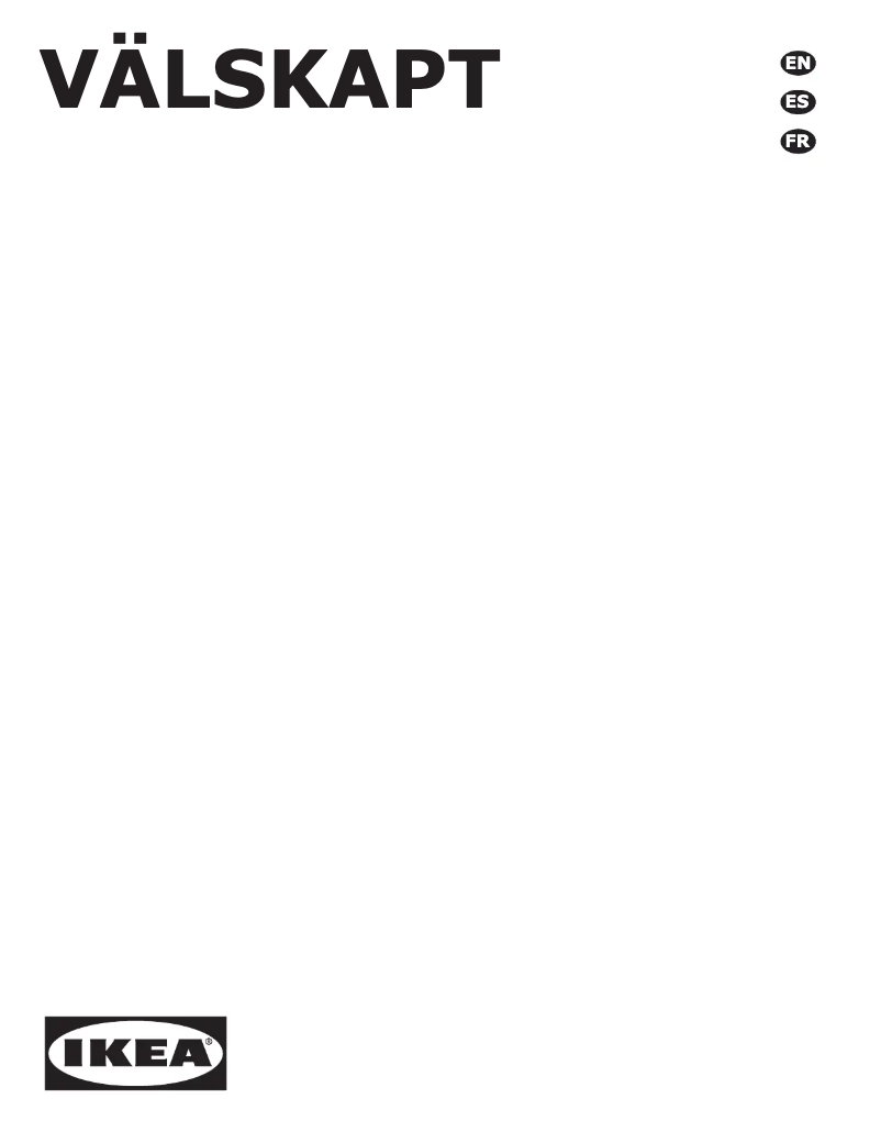 Page 1 de la notice Manuel utilisateur Ikea VÄLSKAPT 605.153.03