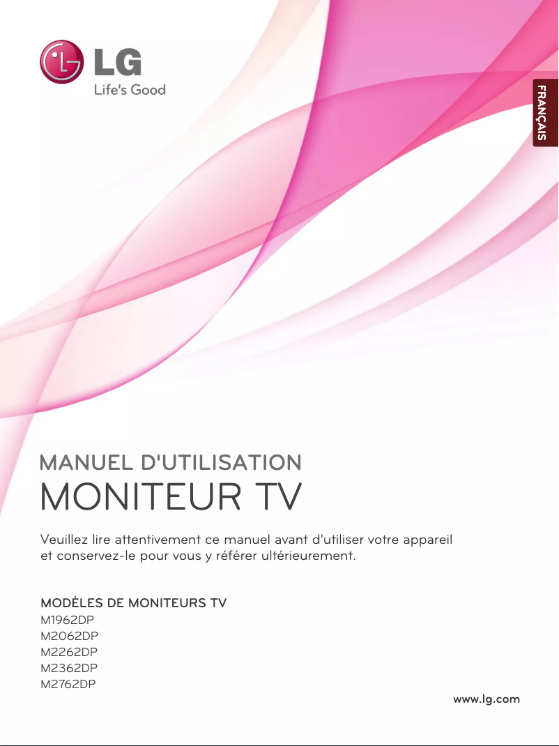 Page 1 de la notice Manuel utilisateur LG M2362DP