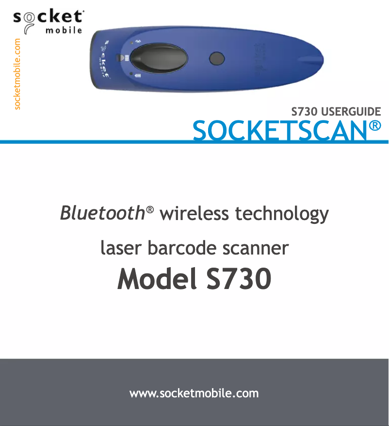 Page 1 de la notice Manuel utilisateur Socket Mobile SocketScan S730