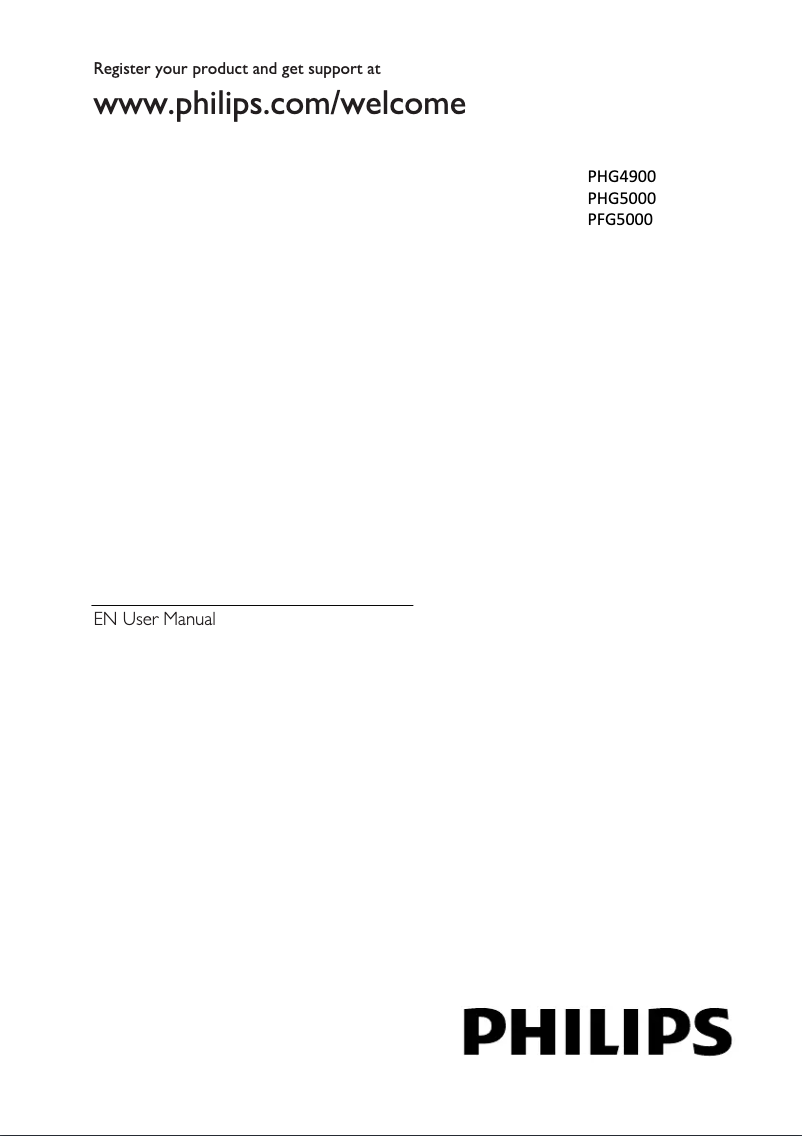 Page 1 of the manual User Manual Philips 40PFG5000