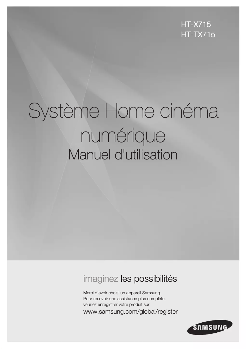 Image de la première page du manuel de l'appareil HT-TX715