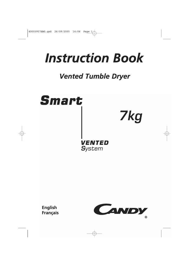 Page 1 de la notice Manuel utilisateur Candy CV1 17-04S
