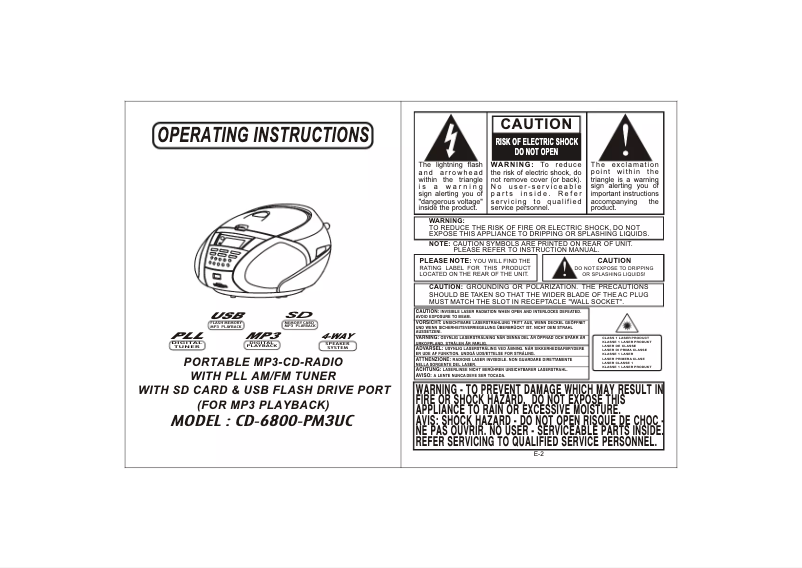 Page n°1 - Manuel utilisateur CMX CRC 7220