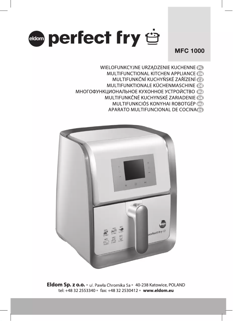 Page 1 de la notice Manuel utilisateur Eldom Perfect Fry MFC1000