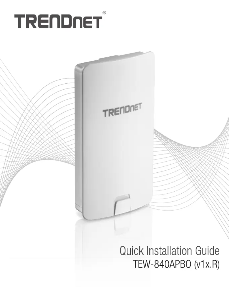Image de la première page du manuel de l'appareil TEW-840APBO
