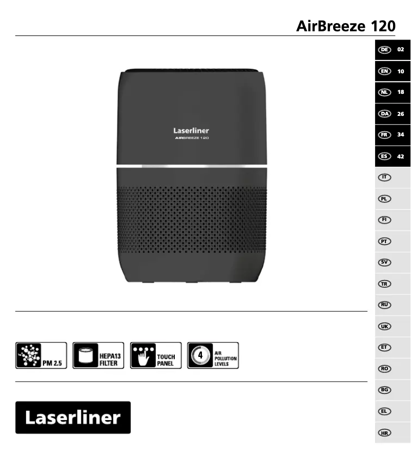Image de la première page du manuel de l'appareil AirBreeze 120