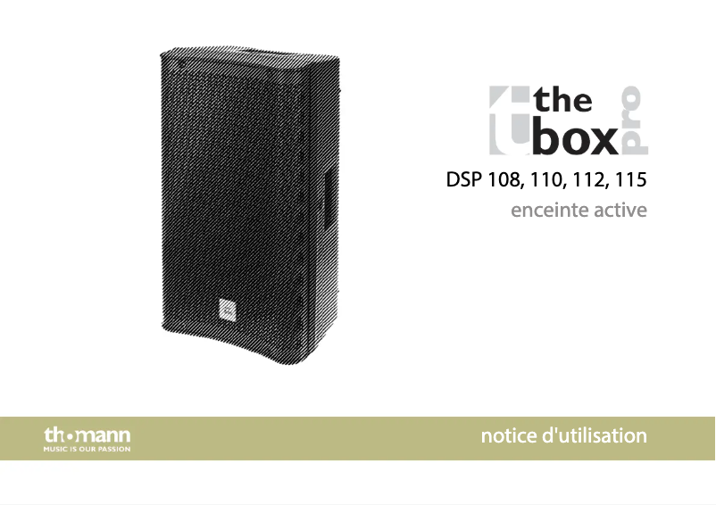 Page n°1 - Manuel utilisateur The Box Pro DSP 108