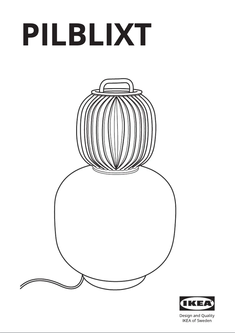 Image de la première page du manuel de l'appareil PILBLIXT 304.999.36