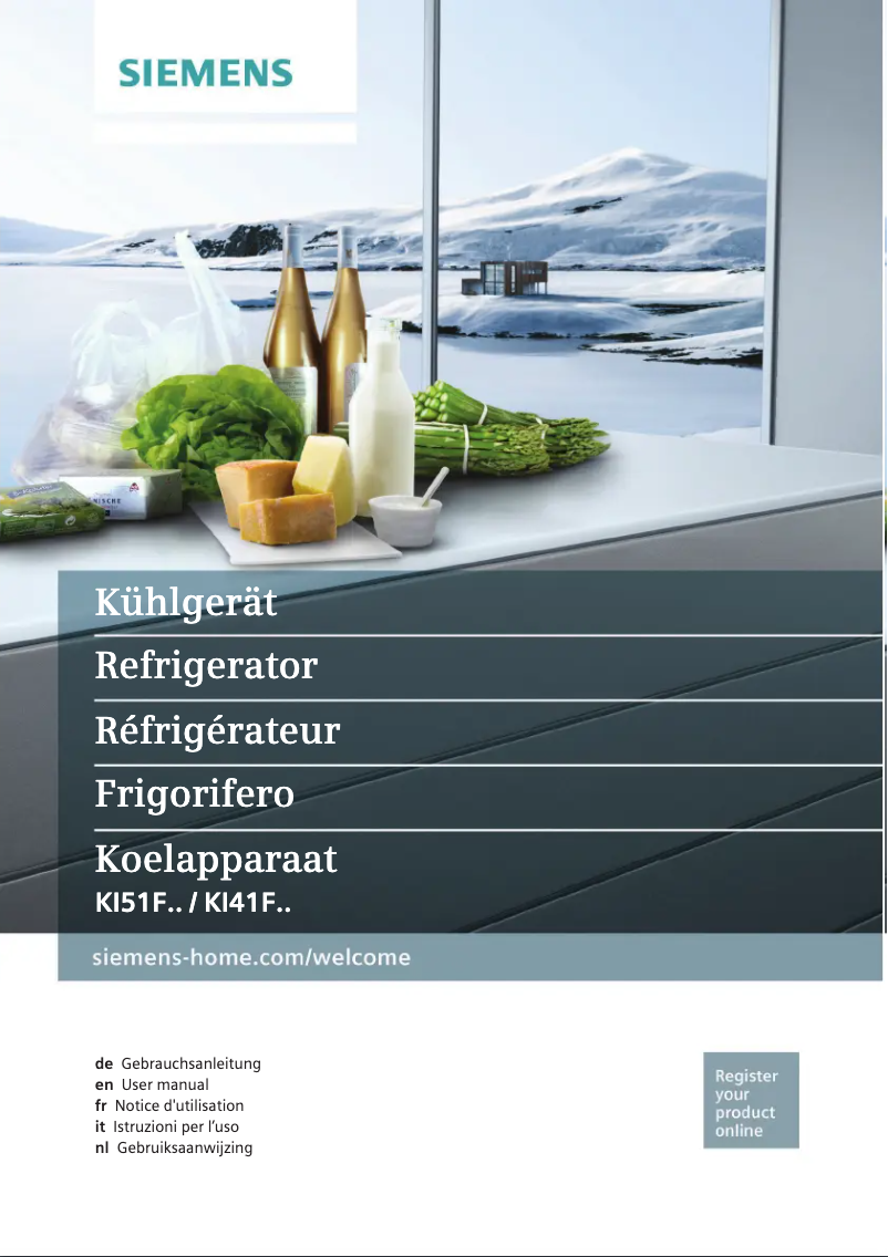 Page 1 of the manual User Manual Siemens KI41FAF30
