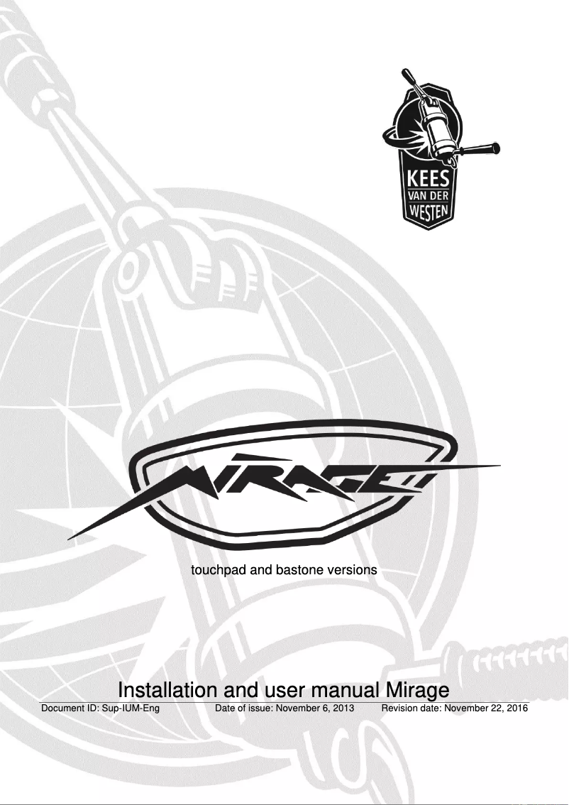 Image de la première page du manuel de l'appareil Mirage