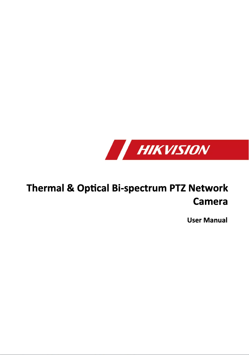 Page 1 de la notice Manuel utilisateur Hikvision DS-2TD4137T-25/W