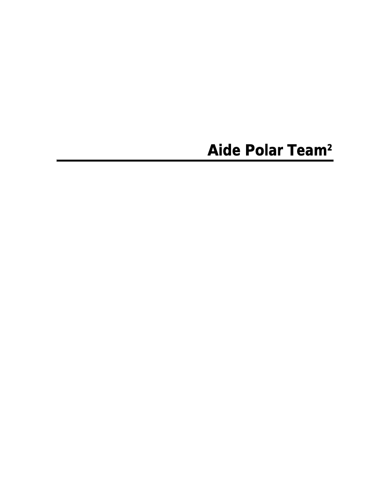Page 1 de la notice Manuel utilisateur Polar Team2