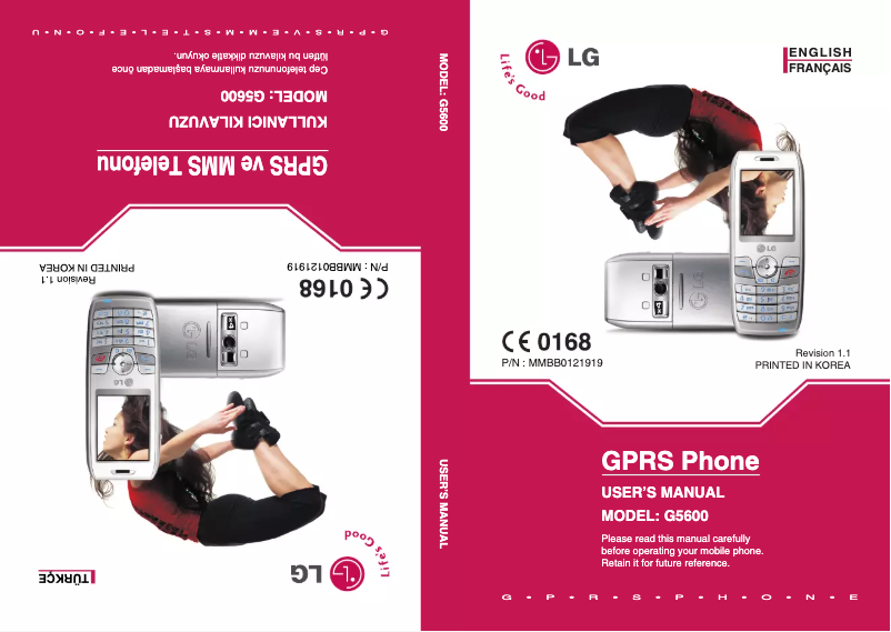 Page 1 de la notice Manuel utilisateur LG G5600