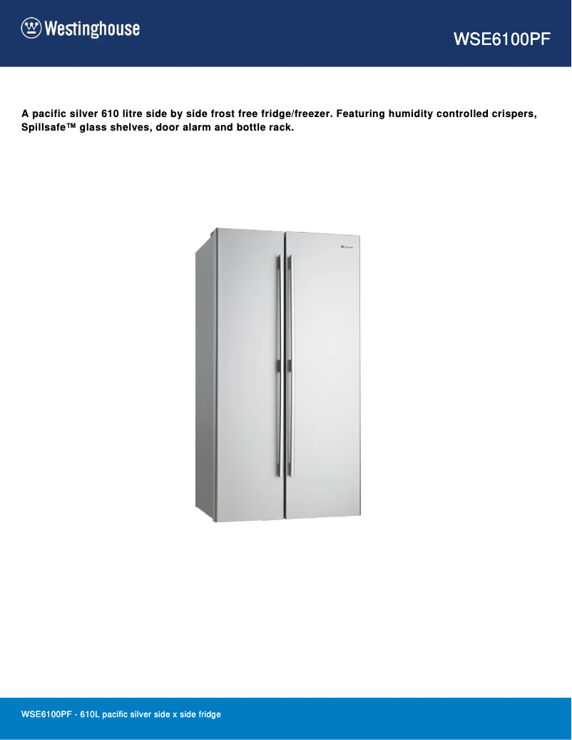 Image de la première page du manuel de l'appareil WSE6100PF