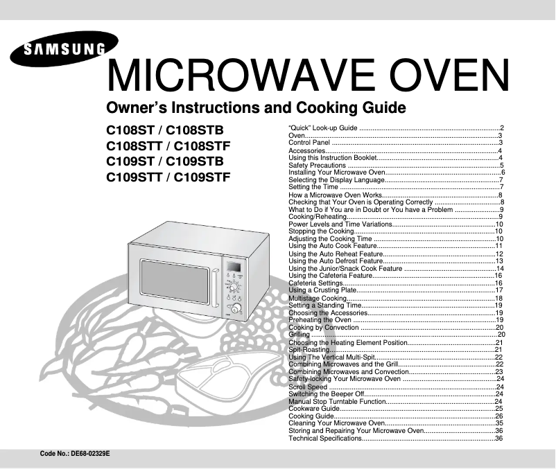 Image de la première page du manuel de l'appareil C108