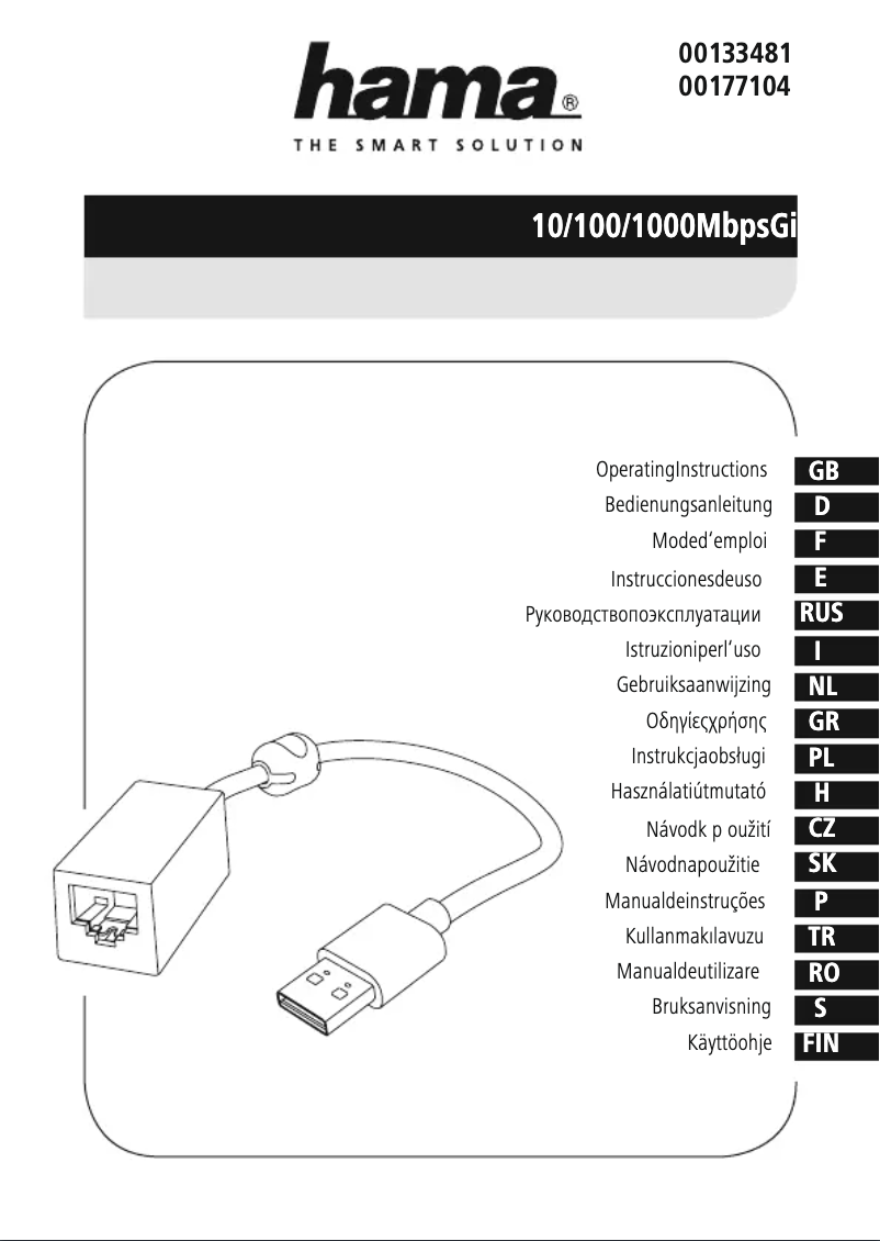 Image de la première page du manuel de l'appareil 00177104