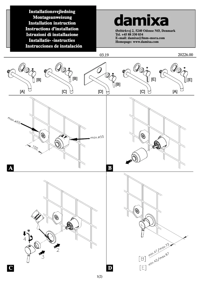 Page 1 de la notice Manuel utilisateur Damixa 7471600