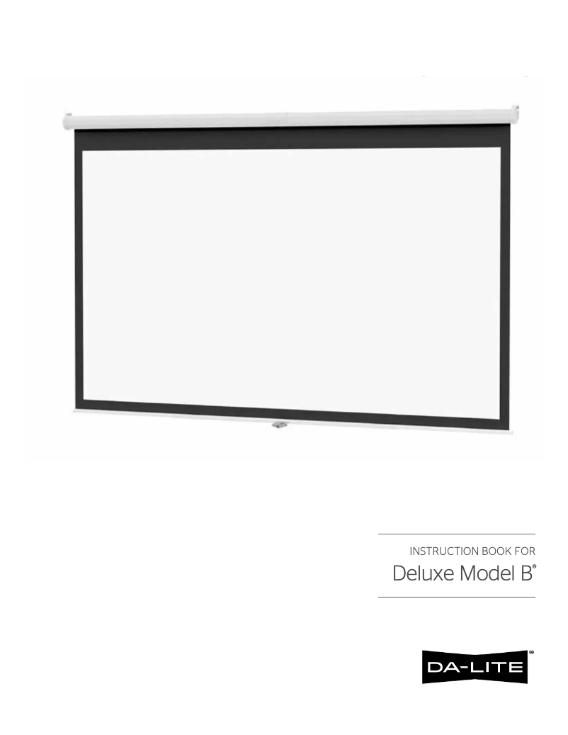 Page 1 de la notice Manuel utilisateur Da-Lite Deluxe Model B 71350