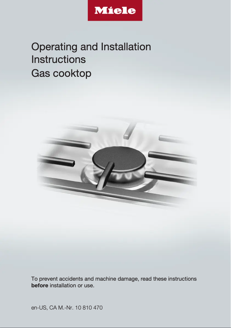 Page 1 de la notice Guide d'installation Miele KM 2032 G