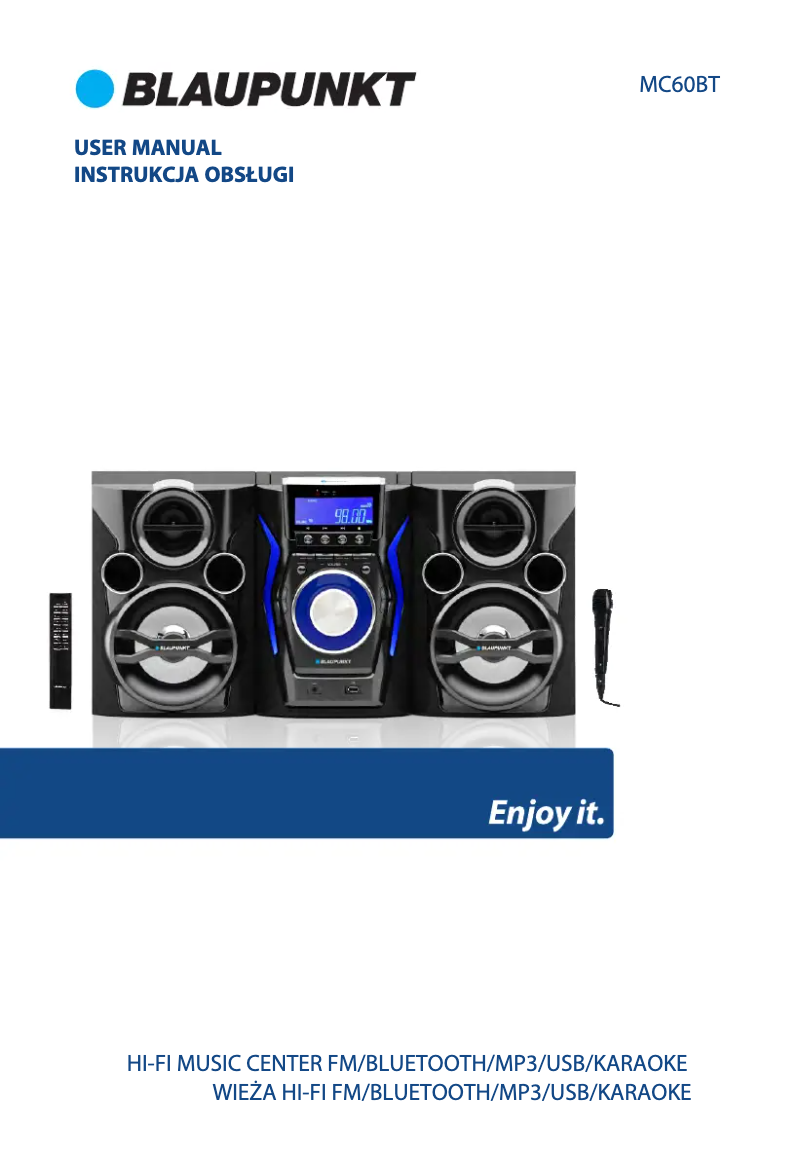 Page 1 de la notice Manuel utilisateur Blaupunkt MC60BT