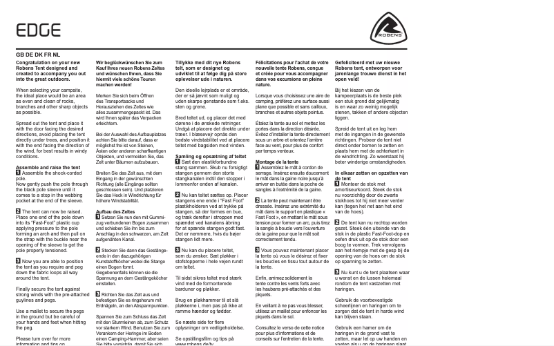 Page n°1 - Manuel utilisateur Robens Edge