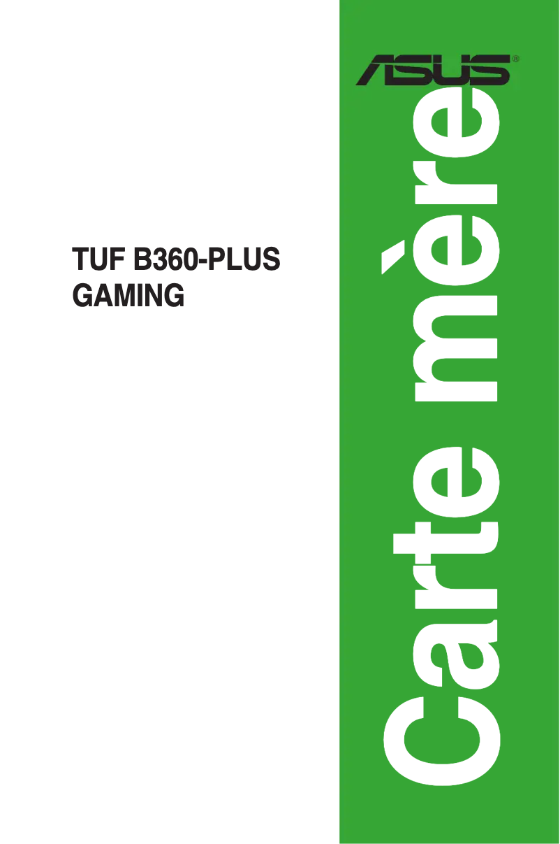 Page 1 de la notice Manuel utilisateur Asus TUF B360-PLUS Gaming