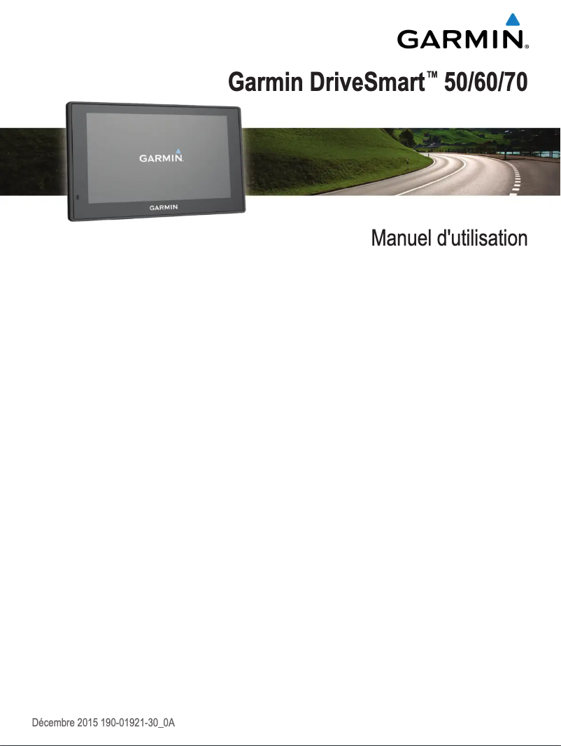 Page n°1 - Manuel utilisateur Garmin DriveSmart 60