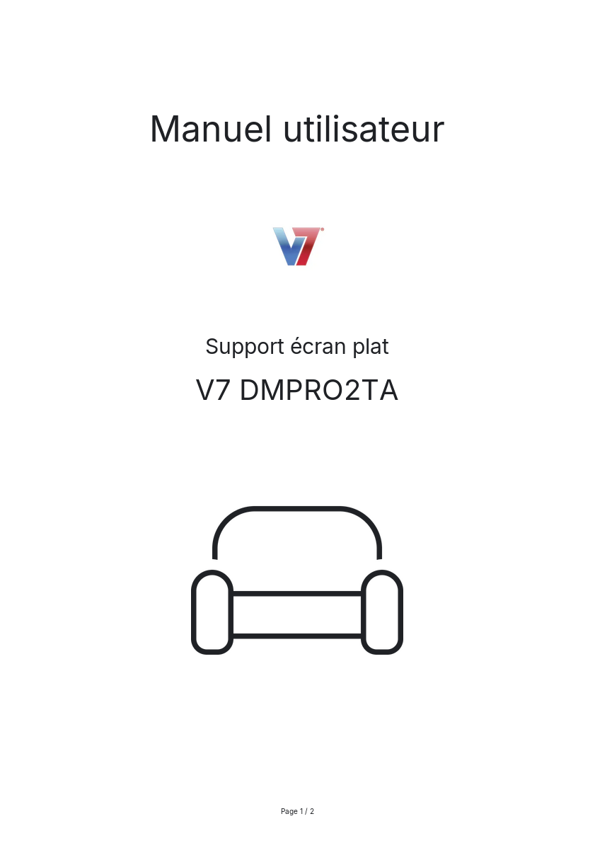 Page n°1 - Manuel utilisateur V7 DMPRO2TA