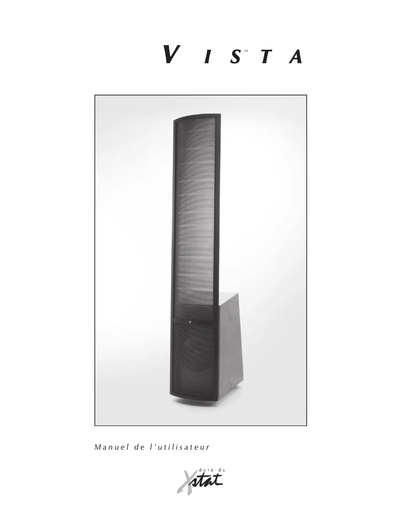 Page n°1 - Manuel utilisateur Martin Logan Vista