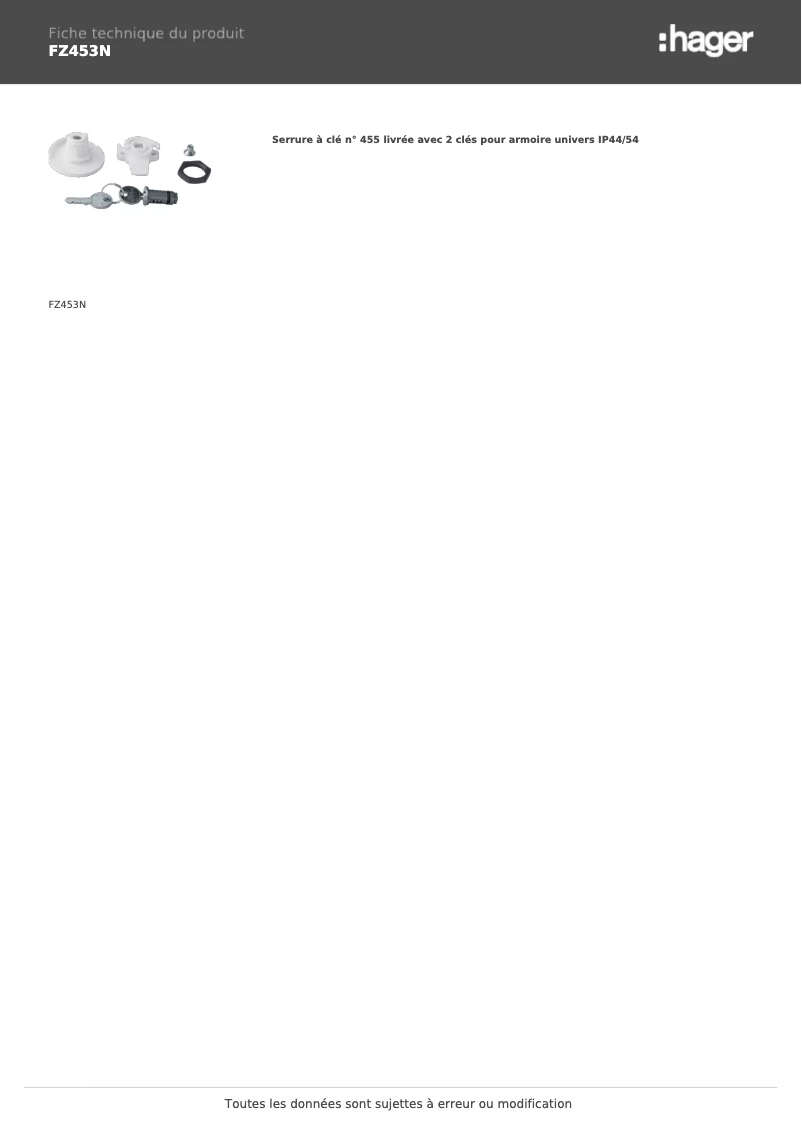 Image de la première page du manuel de l'appareil FZ453N