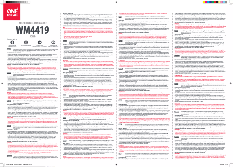 Page 1 de la notice Manuel utilisateur One for all WM 4419