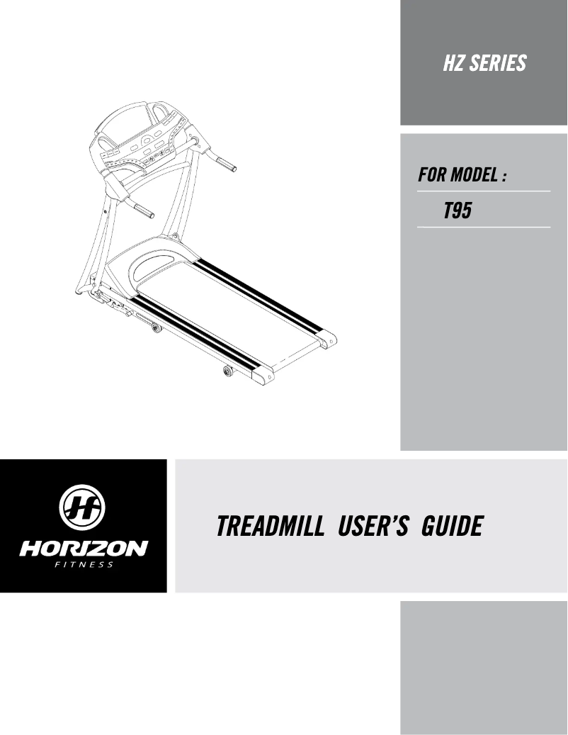 Página 1 del manual Manual de usuario Horizon Fitness HZ Series T95