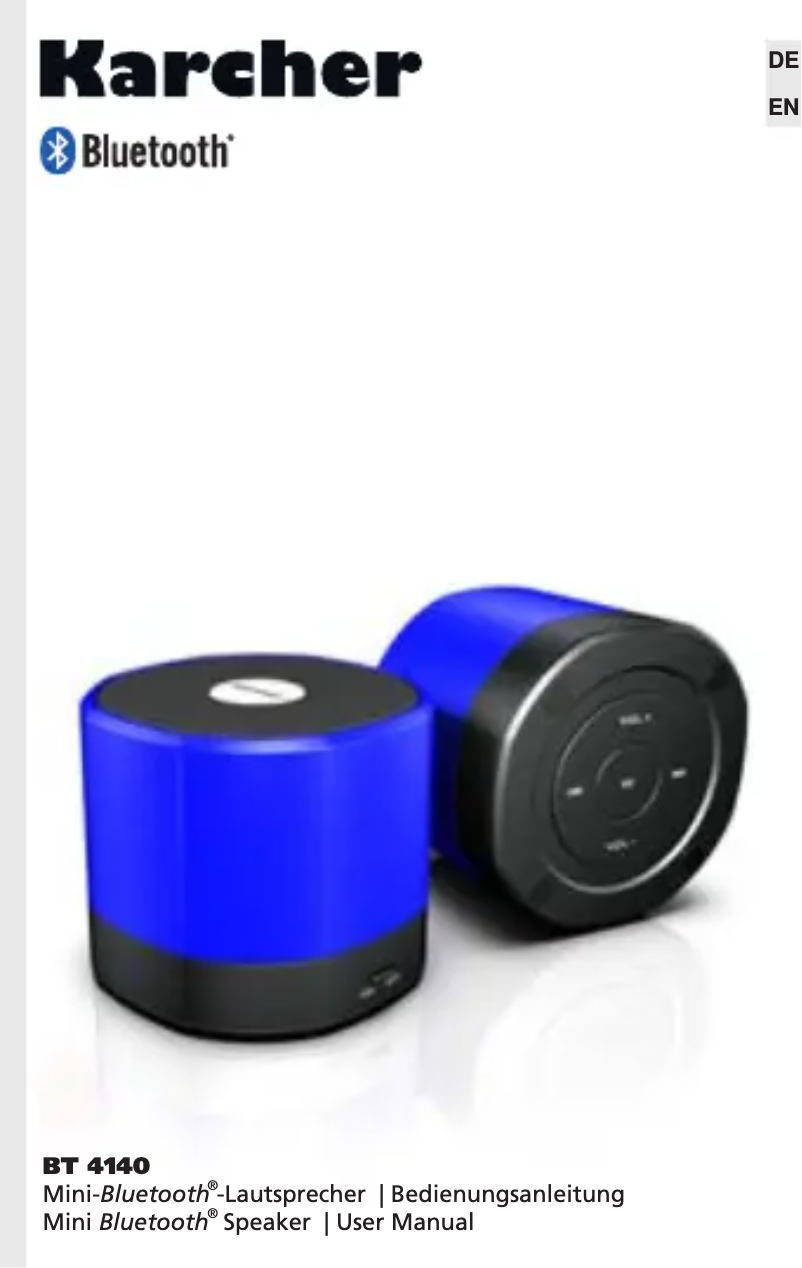 Image de la première page du manuel de l'appareil BT 4140