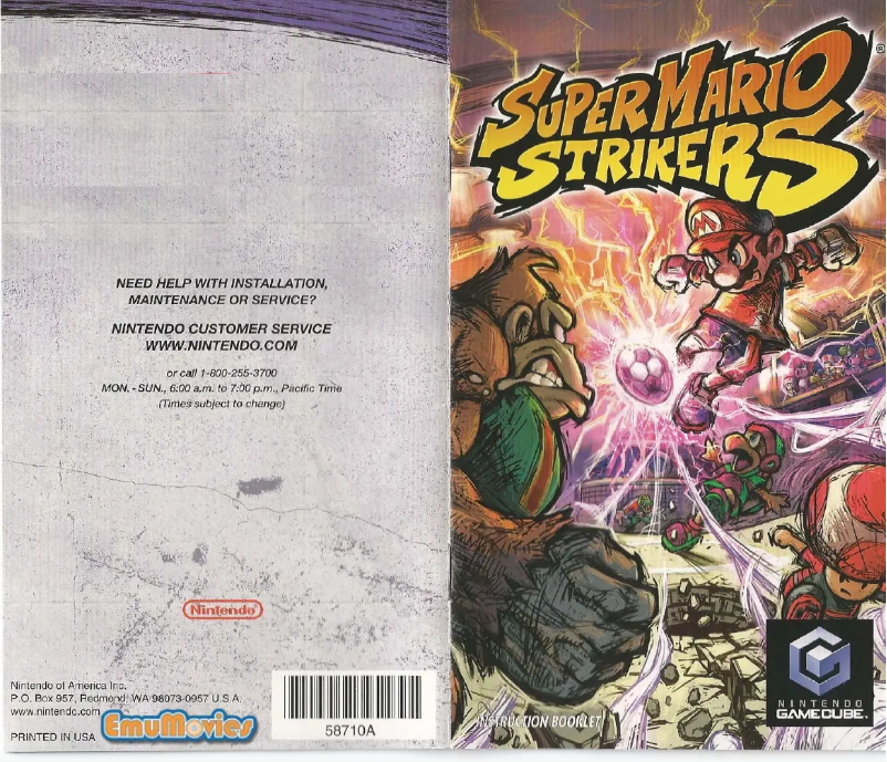 Page 1 de la notice Manuel utilisateur Nintendo Super Mario Strikers (GameCube)