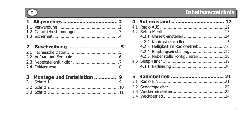 Image de la première page du manuel de l'appareil D 20.485.02