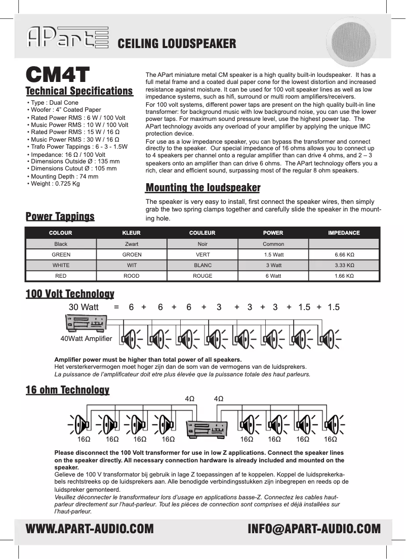 Image de la première page du manuel de l'appareil CM4T