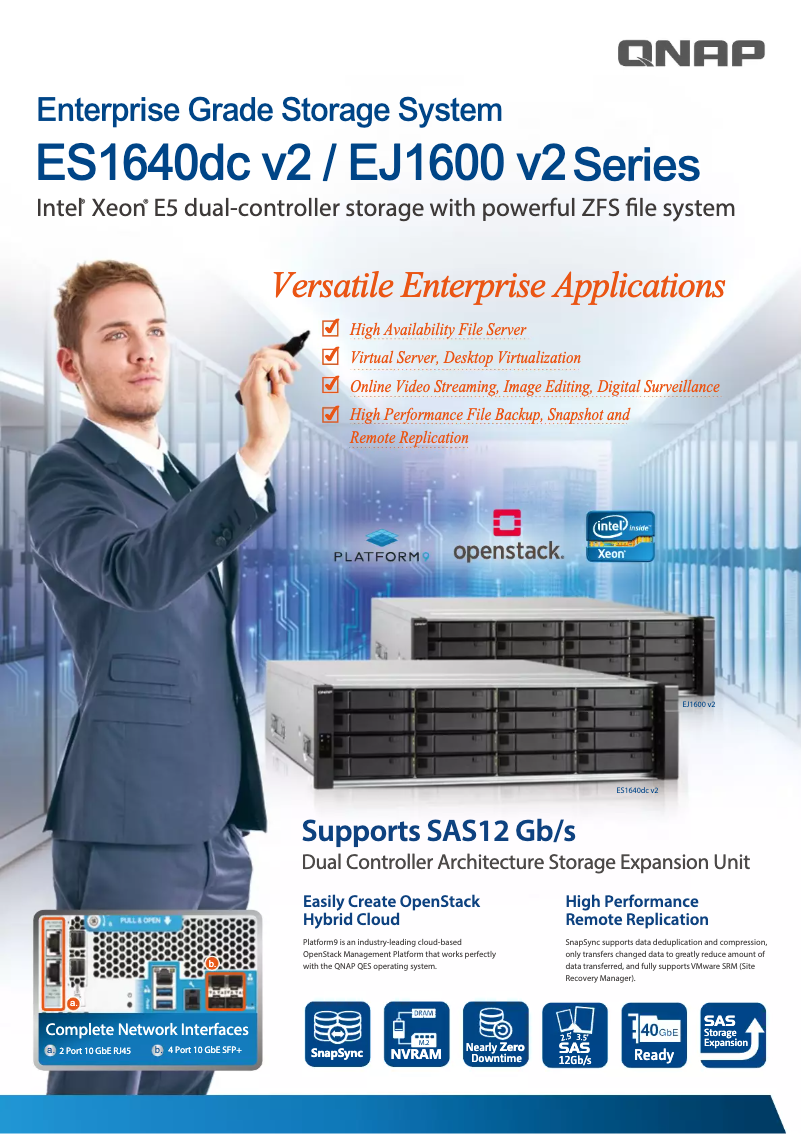 Page 1 de la notice Manuel utilisateur QNAP CTL-EJ1600-V2-FAN