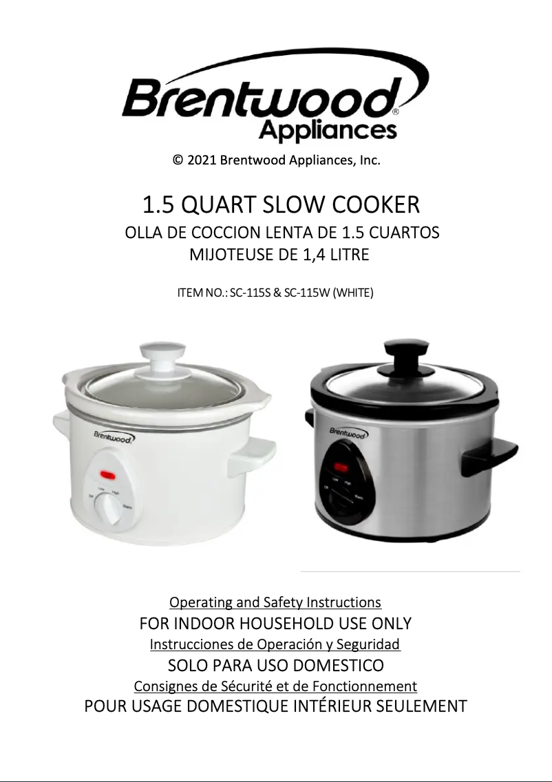 Image de la première page du manuel de l'appareil SC-115S