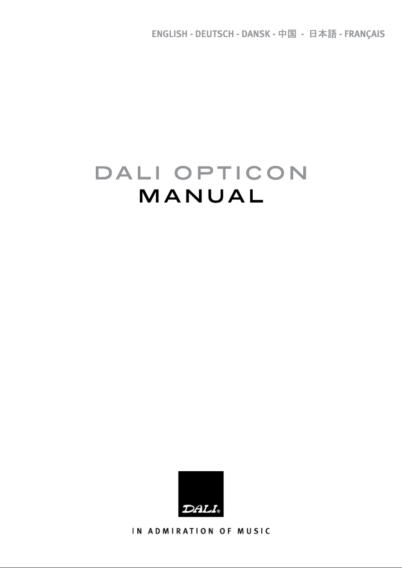 Page n°1 - Mode d'emploi Dali Opticon 8 MK2