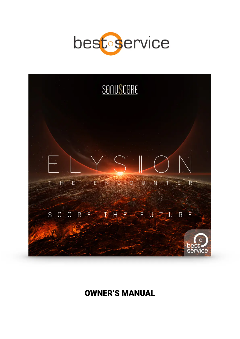 Page 1 de la notice Manuel utilisateur Best Service ELYSION