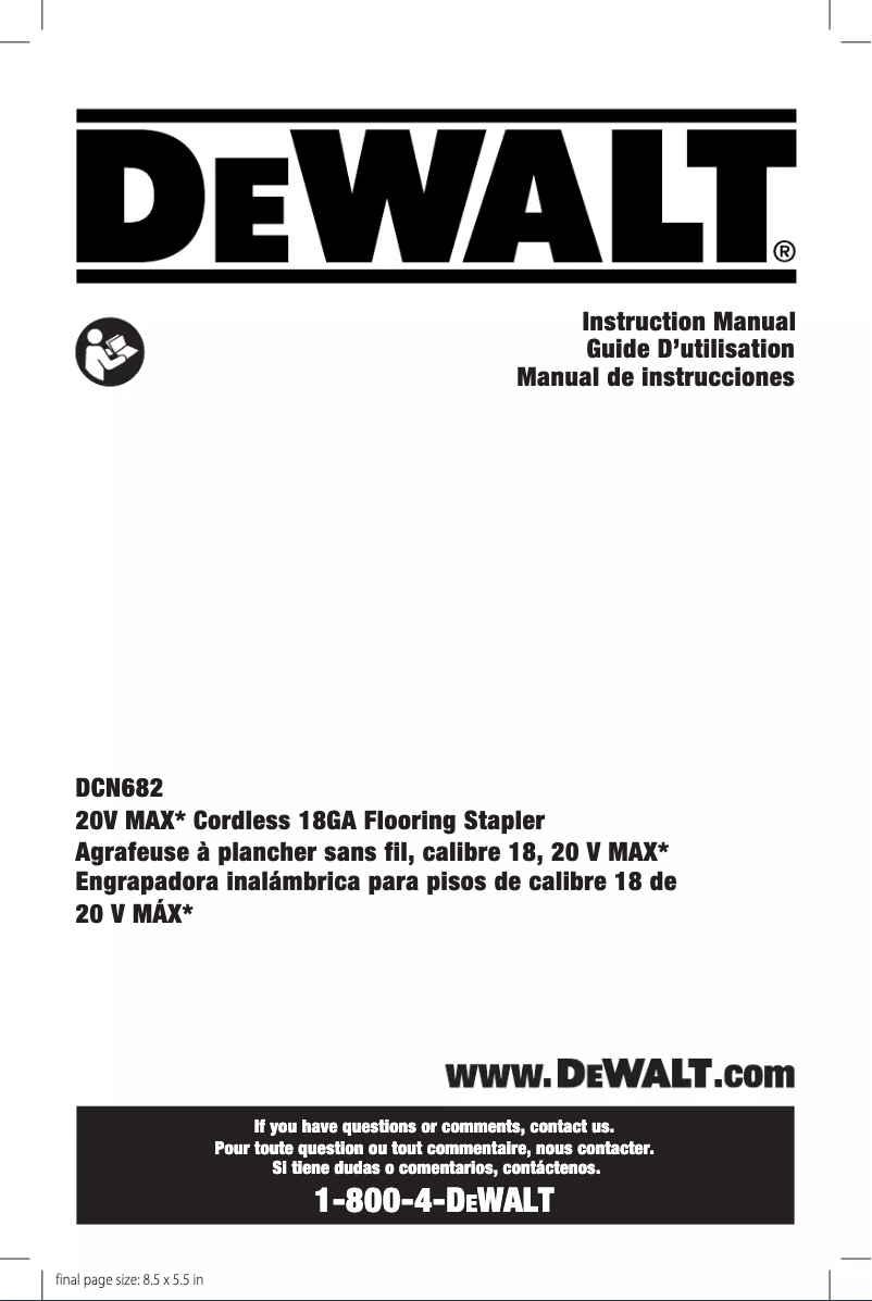 Image de la première page du manuel de l'appareil DCN682B