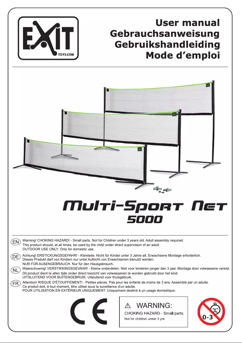 Page 1 de la notice Manuel utilisateur EXIT Multi-Sport Net 5000