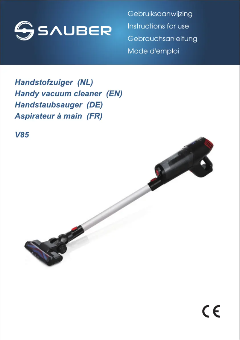 Page 1 de la notice Manuel utilisateur Sauber V85