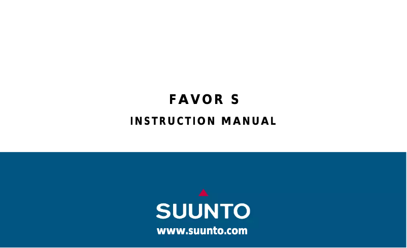 Página 1 del manual Manual de usuario Suunto Favor S